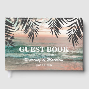Tropical Beach Hochzeit Lichtzeichenfolge Gästebuch