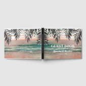 Tropical Beach Hochzeit | Lichtzeichenfolge Gästebuch (Voll)