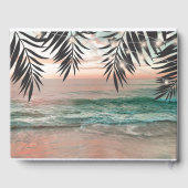 Tropical Beach Hochzeit | Lichtzeichenfolge Gästebuch (Rückseite)