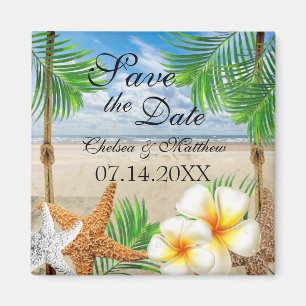Tropical Beach Hochzeit Magnet