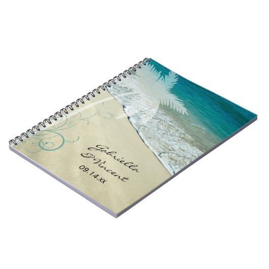 Tropical Beach Hochzeit Notizblock (Linke Seite)