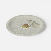 Tropical Beach Hochzeit Pappteller (Schrägansicht)