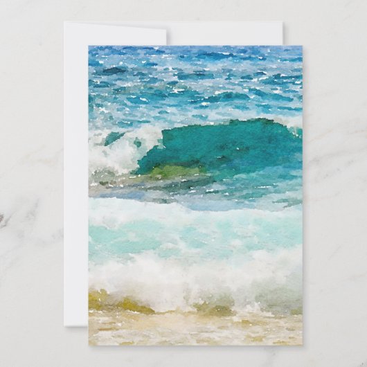 Tropical Beach Hochzeit Probe Dinner (Rückseite)