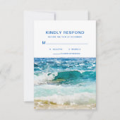 Tropical Beach Hochzeit RSVP Karte (Vorderseite)