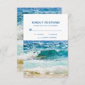 Tropical Beach Hochzeit RSVP Karte (Vorne/Hinten)