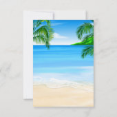 Tropical Beach Hochzeit RSVP Karte (Rückseite)