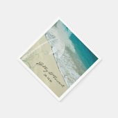 Tropical Beach Hochzeit Serviette (Ecke)