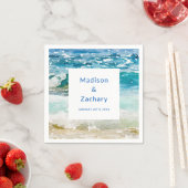 Tropical Beach Hochzeit Serviette (Beispiel)