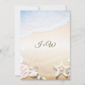 Tropical Beach Hochzeit Starfish Engagement Party Einladung (Rückseite)