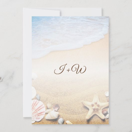 Tropical Beach Hochzeit Starfish Engagement Party Einladung (Rückseite)