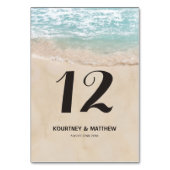 Tropical Beach Hochzeit Tischnummer (Rückseite)