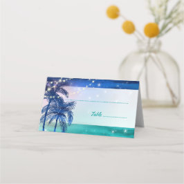 Tropical Beach Hochzeiten Platzkarten | Palmen