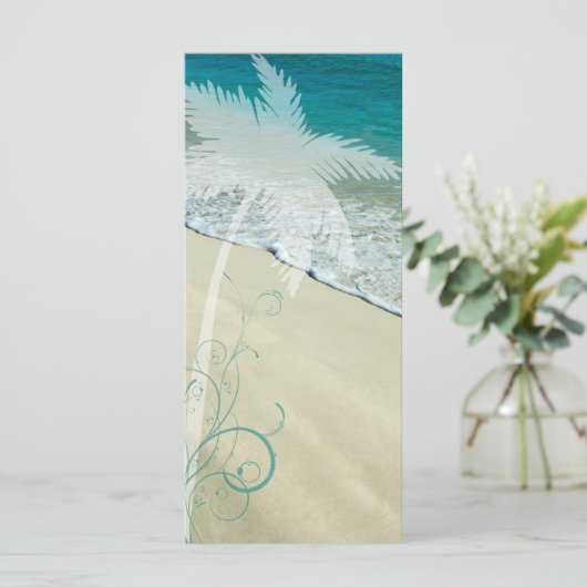 Tropical Beach Hochzeitsprogramm Programm (Stehend Vorderseite)