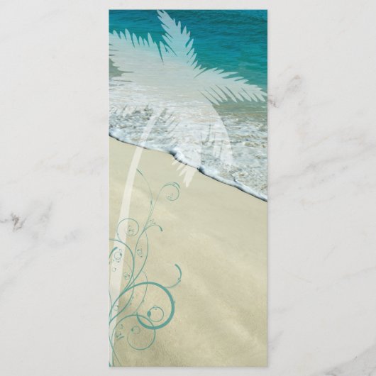 Tropical Beach Hochzeitsprogramm Programm (Vorderseite)