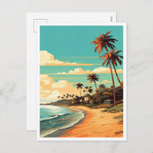 Tropical Beach Holiday Postkarte (Vorne/Hinten)