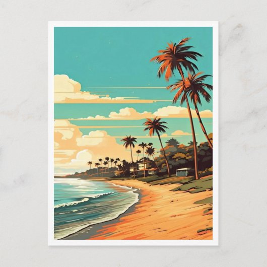 Tropical Beach Holiday Postkarte (Vorderseite)
