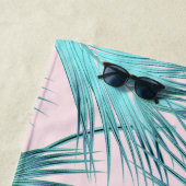 Tropical Beach House Palm Fronten mit Ihrem Namen Strandtuch (Beispiel)