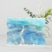 Tropical Beach in Teal Aqua Turquoise Blue Karte (Stehend Vorderseite)