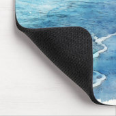 Tropical Beach in Teal Aqua Turquoise Blue Mousepad (Ecke)