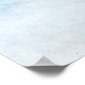 Tropical Beach in Teal Aqua Turquoise Blue Quote Poster (Ecke)