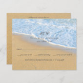 Tropical Beach Initials Sand Wedding RSVP (Vorne/Hinten)
