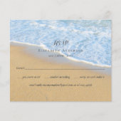 Tropical Beach Initials Sand Wedding RSVP (Vorderseite)