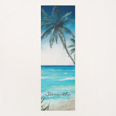 Tropical Beach Island Ocean Landscape Name Yogamatte (Vorderseite)