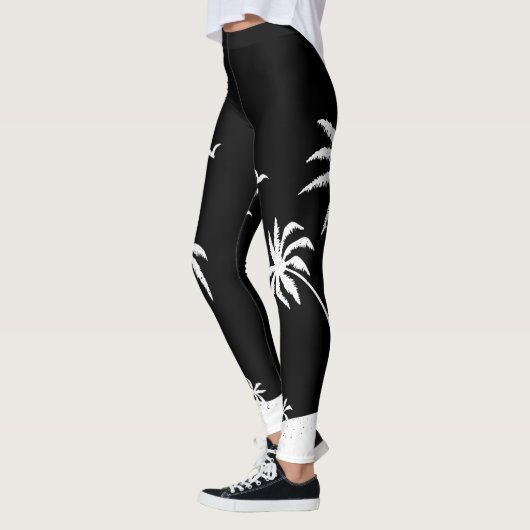 Tropical Beach Island Palm Tree Leggings (Links)
