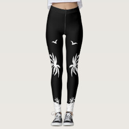 Tropical Beach Island Palm Tree Leggings