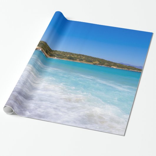 Tropical Beach Island Paradise Foto Geschenkpapier (Ungerollt)