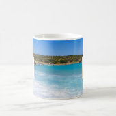 Tropical Beach Island Paradise Foto Monogram Kaffeetasse (Mittel)