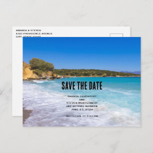 Tropical Beach Island Paradise Save the Date Einladungspostkarte