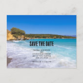 Tropical Beach Island Paradise Save the Date Einladungspostkarte (Vorderseite)