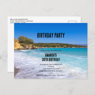 Tropical Beach Island Paradise zum Geburtstag Einl Postkarte