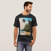 Tropical Beach Jah Sunny Arts Design T-Shirt (Vorne ganz)