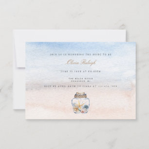 Tropical Beach Junggeselinnen-Abschied Einladung