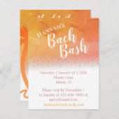 Tropical Beach Junggeselinnen-Abschied Einladung (Vorne/Hinten)