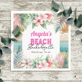 Tropical Beach Junggeselinnen-Abschied Serviette