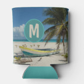 Tropical Beach kann Palm Tree Boote zu kühlen Reis Dosenkühler (Rückseite)