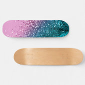 Tropical Beach Lady Glitzer #8 Skateboard (Horizontal)
