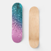 Tropical Beach Lady Glitzer #8 Skateboard (Vorderseite)