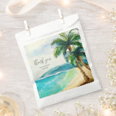 Tropical Beach Lagoon | Palm Paradise Wedding Geschenktütchen (Ausgeschnitten)