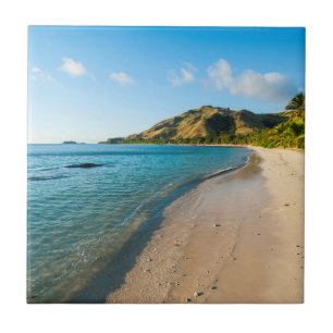 Tropical Beach Landschaft, Fidschi Fliese