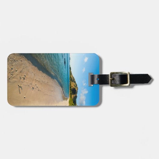 Tropical Beach Landschaft, Fidschi Gepäckanhänger (Vorderseite horizontal)