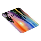 Tropical Beach Landschaftlich Watercolor Magnet (Rechte Seite)