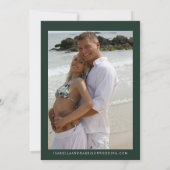 TROPICAL Beach leaf Save the Date Einladung (Rückseite)