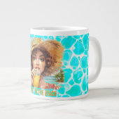 Tropical Beach, Lets Go to The Beach  Jumbo-Tasse (Vorderseite Rechts)