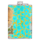 Tropical Beach, Lets Go to The Beach, Orange Turqu Flachmann (Rückseite)