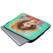 Tropical Beach, Lets Go to The Beach, Orange Turqu Laptopschutzhülle (Vorne Knopf)