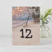 Tropical Beach Lights 12x18 Tischnummer (Stehend Vorderseite)